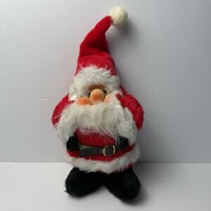 Vintage Rennoc Corp 16" Santakins Santa Claus Rubber Faced Plush Doll 1982